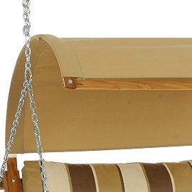 Double Swing Canopy - Straw Chambray from Swings & Rockers Gliders