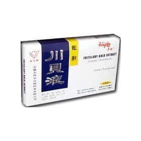 Click here to buy Fritillary Bulb Extract (Less Sweet) Oral Liquid (Shedan Chuanbei Ye) 6 Vials X 3 by Yu Liang Qing.