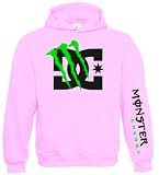 Monster Energy DC Green Claw Hoodie PINK MEDIUM