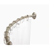 Zenith Premium 60-Inch to 72-Inch Adjustable Curved Rod, Brushed Nickel