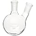 Chemglass CG-1520-14 Glass 1000mL Round Heavy Wall 2 Neck Bottom Boiling Flask with 24/40 Standard Taper Outer Joint and 20 Degree Angle