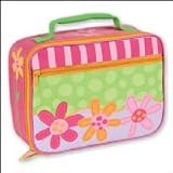 Stephen Joseph - Girls lunch box lunchboxes - FLOWER POWER - Can be personalized! We offer matching backpacks for girl's, FREE GIFT WHEN YOU PURCHASE BOTH!