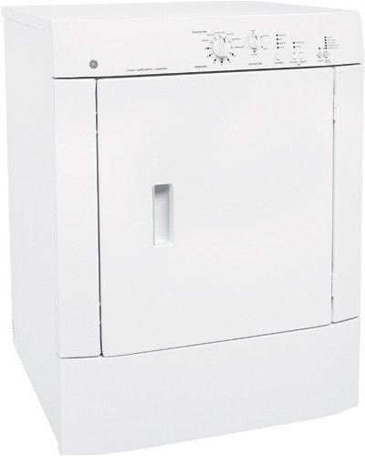 GE DSXH47GGWW 27 Gas Dryer with 5.8 cu. ft. Capacity 7 Dry Cycles 4 Heat Selections Rotary Controls Painted Steel Drum and ADA Compliant