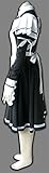 TOMSUIT Japanese Coffee Shop Maid Cosplay Costume for Women, L, Black