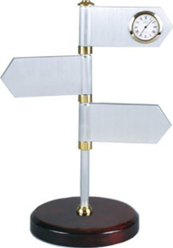 Chass Road To Success Clock With 2 Blank Signs
