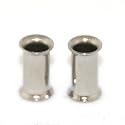 Nickel Free Surgical Steel Double Flare Flesh Tunnels Saddle Plugs Earlets (Color Silver, Size 4G Gauge or 5mm, Sold as a Pair)