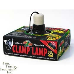 Zoo Med Deluxe 8.5in Porcelain Black Clamp Lamp for Reptiles by ZooMed