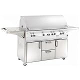 Fire Magic Gas Grills Echelon E1060s All Infrared Propane Gas Grill With Single Side Burner & Power Hood On Cart