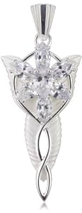 Herr der Ringe Schmuck by Schumann Design Arwens Abendstern gross 925 Sterling Silber 3100-001