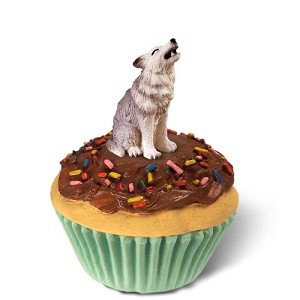 Gray Wolf Cupcake Trinket Box