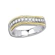 14K Two-Tone Gold Diamond Band - 1.00 Ct.