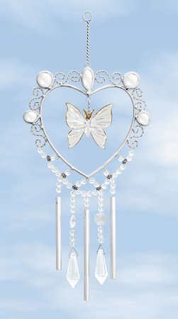 Blown Glass Butterfly Pendant Windchime