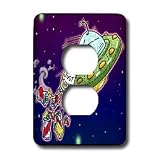 Londons Times Funny Aliens Cartoons - Alien Marital Bliss - Light Switch Covers - 2 plug outlet cover