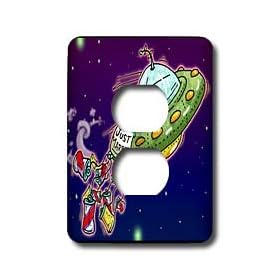 Londons Times Funny Aliens Cartoons - Alien Marital Bliss - Light Switch Covers - 2 plug outlet cover