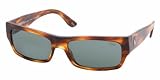 POLO RALPH LAUREN PH 4040 PH4040 500771 HAVANA STRIPED PLASTIC FRAME GRAY GREEN LENS SUNGLASSES SHADES