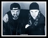 Jay & Silent Bob Movie Clerks Mallrats Art Black Wood-Mounted Poster Print - 24