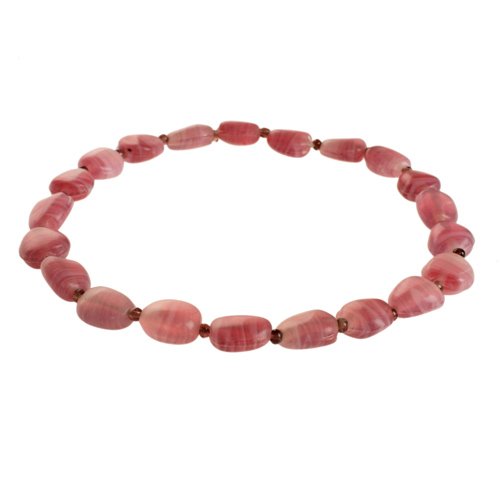 Glass Beads Pink Necklace Half Full Fair Trade Gifts