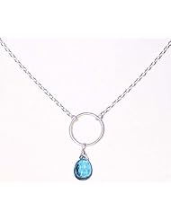 Circle of Swiss Blue Topaz