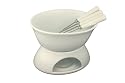 Chasseur Porcelain Chocolate Fondue Set, White, 15 cm