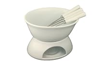 Chasseur Porcelain Chocolate Fondue Set, White, 15 cm