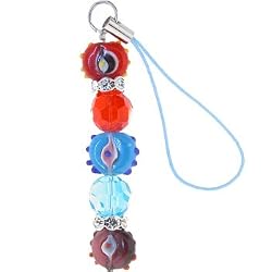 Gioielli Italy Multi Fantasy Rhinestone Glass Bead Cell Phone Charm