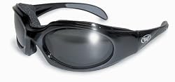 LTD THICK AIRY FOAM PADDED SUNGLASSES, MOTORCYCLE ATV SPORTS EYEWEAR SMOKE LENS MSRP IS $20.00 Has Double Sided Anti-Fog Coated Lenses