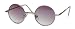Classic Metal Round "John Lennon" Style Sunglasses - 1407 Silver/Lavender