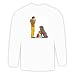 Long Sleeve T-shirt with man, protecting, body, individuals, individual, mammal, humans, stranger, person, dog, human, persons, people, child, pet, animal, canine Large White