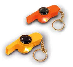 Whistle w/ LED Light,Compass & Thermometer