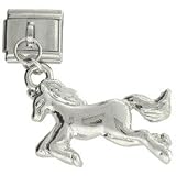 Dangling Horse Italian Charm Link by SUTJI