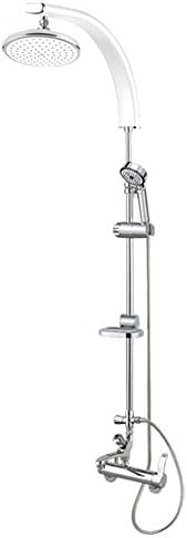 Bath Rainfall Shower Head Rain Shower Head + Hand Spray + Mixer Faucet Set 130 White