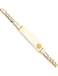 8 Inch 14k Gold Non-enameled Medical ID Bracelet
