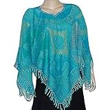 Wool Ponchos Dress in Jacquard Design 40  x 40  (pnch251)
