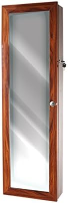 Wall-Mounted Armoire, Jewelry Cabinet with Mirror - Walnut (other color options available)