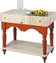 John Boos Calais Work Table, Tangerine