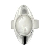 Sterling Silver Mother-of-Pearl Ring by Sajen