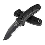 Benchmade 523SBK Presidio Tanto Pardue, Black Aluminum Handle, Blk. Combo