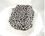 Leopard Print Dog Pajamas with Faux Fur Lining (Medium)