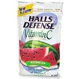 Halls Defense Vitamin C Supplement Drops, Watermelon Bag   30 Each X 12 Bags