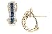 3/4 Carat Sapphire and Diamond 14K Gold Earrings