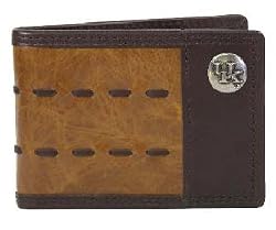 Brown and Tan Leather Money Clip