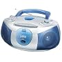 jWin JXCD462 AM/FM Portable CD Boombox With Cassette Playback