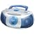 jWin JXCD462 AM/FM Portable CD Boombox With Cassette Playback