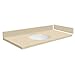 Transolid VT28.25x22-1OI-86-A-W-4 28.25 in. D Solid Surface Vanity Top with 4 in. Centerset and Oval Integral Sink, L x 22.25" D, Sea Shore