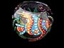 Angel Fish Design - Hand Painted - 19 oz. Bubble Ball with candle