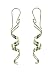 Silver Ladies Double Sprial Twist Hook Wire Drop Earrings
