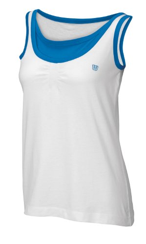 Wilson Damen Tank Top Cotton, weiss/pool, XS, WRA3449001000xs Preisvergleich