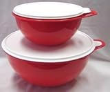 Tupperware Thatsa Bowl 6 and 12 Cup Chili Red