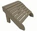 Adirondack Ottoman , All Weather Poly Lumber Footstool (Color-Gray)