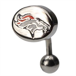 NFL Football Denver Broncos Logo Reverse Top Down Navel Ring - Free Shipping!